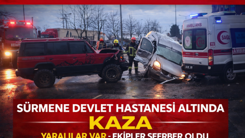 Sürmene Devlet Hastanesi Altında Kaza: Yaralılar Var